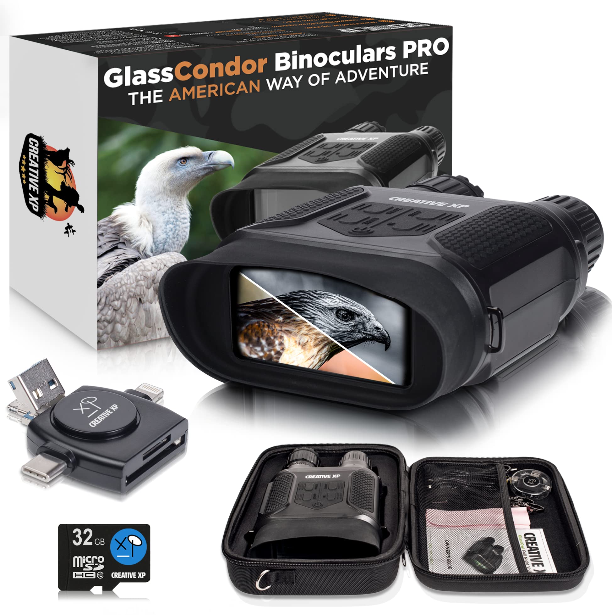 CREATIVE XP Night Vision Binoculars Pro - Digital Infrared Binoculars with 4
