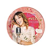 71903-23cm Music Passion Disney Violetta Party Plates, Pack of 8