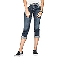 Silver Jeans Co. Women's Suki Mid Rise Curvy Fit Capri Jeans