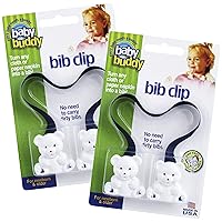 Baby Buddy Bib Clip, Newborn Must Have and Travel Essential, Turn any Cloth, Towel, or Napkin into a Bib for Feeding or Teething, Navy, 2 Pack
