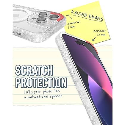 Smartish® iPhone 15 Pro Magnetic Case - Gripmunk Compatible with MagSafe [Lightweight + Protective] Slim/Thin Grip Cover for Apple iPhone 15 Pro - Clearly Clear