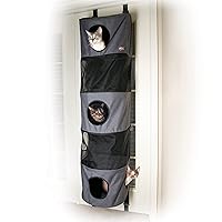 K&H Pet Products Hangin' Cat Condo Door Mounted Cat Furniture Cat Tree Classy Gray 5 Story High Rise