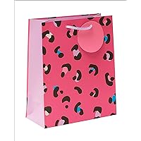 Funky Pink Leopard Themed Medium Gift Bag With Tag Gift Wrapping Essentials 689198