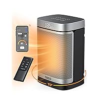 Dreo 1500W Smart Space Heaters for Indoor Use, Portable Heater with 70°Oscillation, WiFi Alexa & Google Assistant Electric Heater, with Thermostat & Remote, Safety Small Heater for Office Home