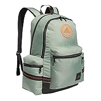 adidas City Icon Backpack, Silver Green/Impact Orange, One Size