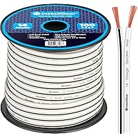InstallGear 14 Gauge AWG Speaker Wire Cable (100ft - White) | White Speaker Cable | Speaker Wire 14 Gauge | 14 Gauge Wire for Outdoor, Automotive - Marine Speaker Wire