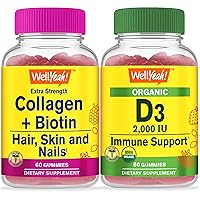 Collagen+Biotin + Organic Vitamin D3, Gummies Bundle - Great Tasting, Vitamin Supplement, Gluten Free, GMO Free, Chewable Gummy