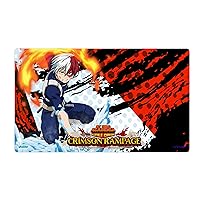 Jasco My Hero Academia Collectible Card Game Series 2 Crimson Rampage Shoto Todoroki PLAYMAT | 24' by 14' Rubber Game Mat | Ages 14+ | 2 Players | Average Playtime 20-30 Minutes | Made Games