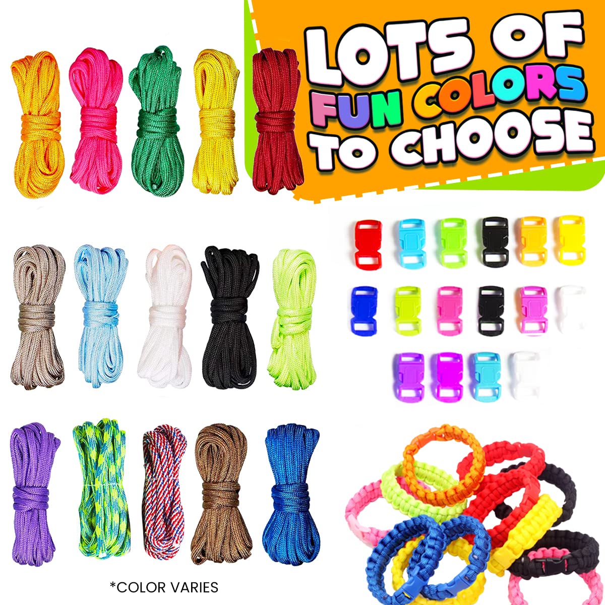 Innorock Paracord Friendship Bracelets Kit for Kids - Make Your Own Rope Bracelet with Charms for Boys and Girls Age 6 7 8 9 10 11 12 Years Old - DIY Arts and Crafts Activity for Teens Stuff