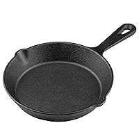 MICHELANGELO Cast Iron Skillet, 8 Inch Cast Iron Skillet With Lid,  Preseasoned Small Skillet Oven Safe, Iron Skillets for Cooking with  Silicone Handle & Scrapers - 8 Inch 