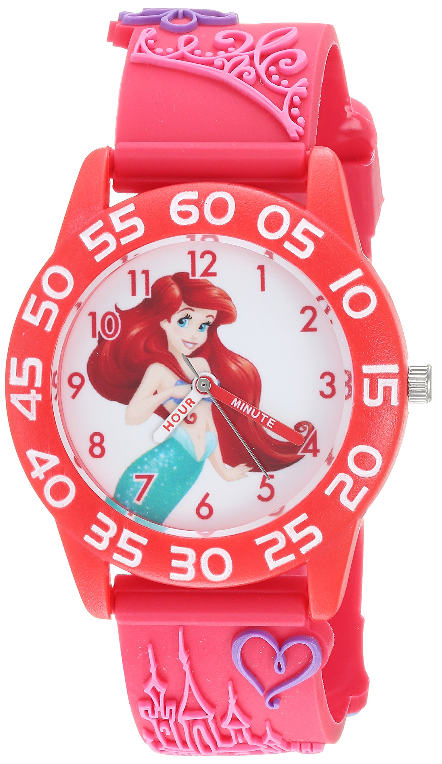 Disney Princess Kids' Plastic Time Teacher Analog Quartz 3D Strap Watch