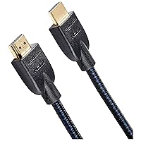 Amazon Basics HDMI Cable, 18Gbps High-Speed, 4K@60Hz, 2160p, Nylon-Braided Cord, Ethernet Ready, 6 Foot, Nylon