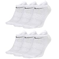 Nike SX7678 Trainer Socks, 6 Pairs, White / Grey / Black