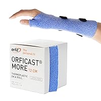 Orficast Easy-Form Splinting Material Heat-Activated Thermoplastic Tape For Trigger Finger, Thumb, Arthritis Pain Relief, Hand Support 5” x 9’, Blue, One Roll