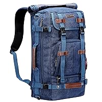 WITZMAN Canvas Backpack Vintage Travel Backpack Large Laptop Bags Convertible Shoulder Rucksack