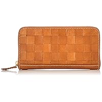 Zuccello Filato 49174 Women's Wallet, Leather Mesh, Multi-Storage Wallet, Brown (40)