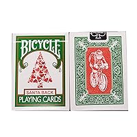 Bicycle Green Back Red Santa Playing Cards