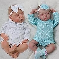 WOOROY Bundle of Lifelike Reborn Baby Dolls 20'' Loulou & Willa