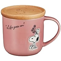 Peanuts SN611-11C Snoopy Mug, Season Pattern, Red, Includes Coaster