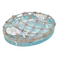 Soap Dish, Resin Countertop Soap Holder, Beach Inspired Bathroom Accessories (Seaglass Collection)