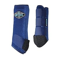 Professional's Choice 2XCOOL Sports Medicine Horse Boots | Protective & Breathable Design for Ultimate Comfort, Durability & Cooling in Active Horses | 2 Pack (Navy, Medium)