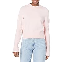 French Connection Womens Rib Inset Crewneck Crewneck Sweater