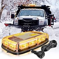 Nilight 12 Inch Roof Top Strobe Lights 48LED Hazard Light Emergency Safety Warning LED Flashing Light Bar Magnetic Mount 12V 24V Cars Trucks Tractors Snow Plows Construction Vehicles，2 Years Warranty