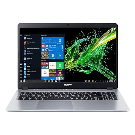 Aspire 5 Slim Laptop, 15.6 inches Full HD IPS Display, AMD Ryzen 3 3200U, Vega 3 Graphics, 4GB DDR4, 128GB SSD, Backlit Keyboard, Windows 10 in S Mode, A515-43-R19L, Silver