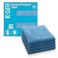 E-Cloth Microfiber Cloth, World's Leading Premium Microfiber Cleaning Cloth, Twice as Durable as Competition, 1 Year Guarantee, Ideal for Kitchen, Countertops, Sinks, and Bathrooms, Blue, 4 Pack