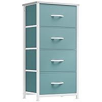 YITAHOME Dresser with 4 Drawers - Fabric Storage Tower, Organizer Unit for Bedroom, Living Room, Hallway, Closets - Sturdy Steel Frame, Wooden Top & Easy Pull Fabric Bins