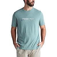 Free Fly Men's 8wt Tee - Logo Graphic Tee for Men - Ultra-Soft Cotton-Blend T-Shirt