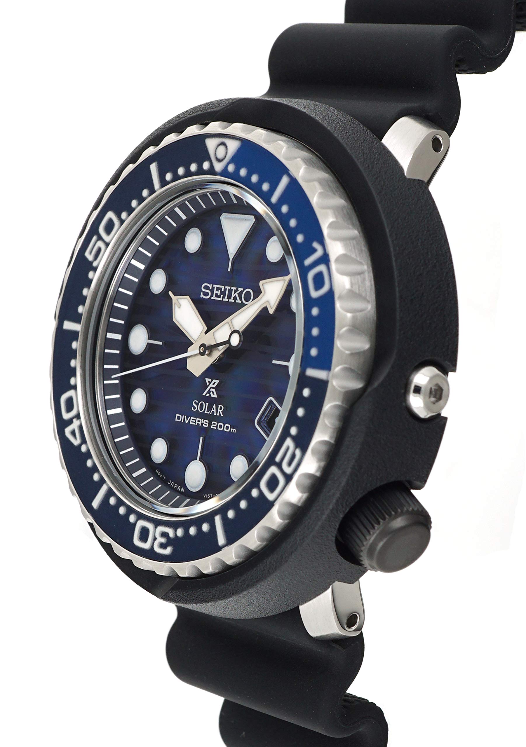 “Save The Ocean” Sports Solar Tuna Diver's 200M Blue Dial Watch SNE518P1