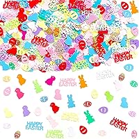 Happy Easter Confetti Easter Rabbit Egg Chicken Shape Glitter Metallic Foil Table Scatters Confetti for Easter Decorations Bunny Confetti Party Sets