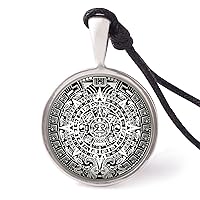 Vietsbay's Mayan Calendar Necklace Pendants Pewter Silver