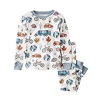 little planet by carter's unisex-baby Baby and Toddler 2-piece Pajamas made with Organic Cotton, Sustainability Print, 4T
