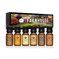 Fragrance Oil Farmhouse Set | Old Books, Butterscotch, Honey, Warm Vanilla Sugar, Pecan Pie, Maple Syrup Candle Scents for Candle Making, Freshie Scents, Soap Making Supplies