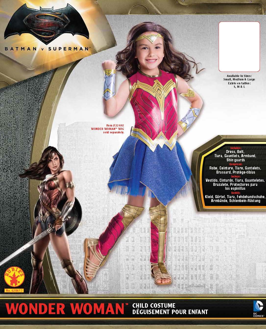 Rubie's Costume Batman vs Superman: Dawn of Justice Deluxe Wonder Woman Costume, Large