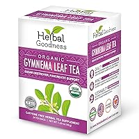 Herbal Papaya Gymnema Leaf Tea 100% Organic Natural Sugar Regulator Reduce Sweet Cravings Caffeine Free Keto Friendly Vegan Gluten & Gmo Free 24 No Bleach Tea Bags