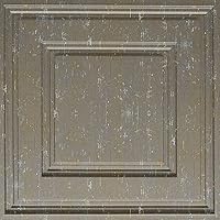 Raised Panel Coffer 2ft. x 2ft. Drop-in PVC Lite Ceiling Tile in Vintage Metal, 24 Pack (96 sq.ft/case)