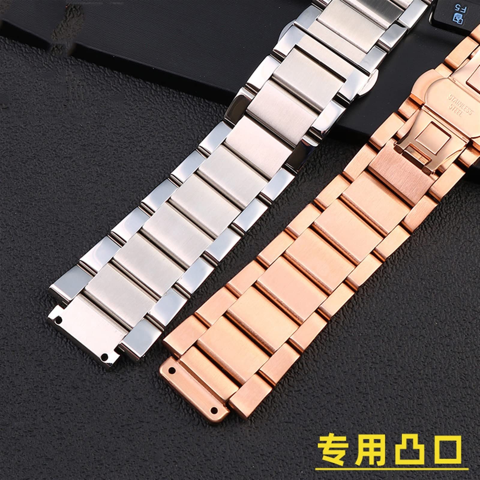 IRJFP For Hublot Yubo Watch Strap Big Bang Classic Fusion Men Women Solid Stainless Steel Watchband Bracelet 27mm*19mm