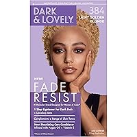 Dark and Lovely Fade Resist Rich Conditioning Hair Color, Permanent Hair Color, Up To 100 percent Gray Coverage, Brilliant Shine with Argan Oil and Vitamin E, Light Golden Blonde
