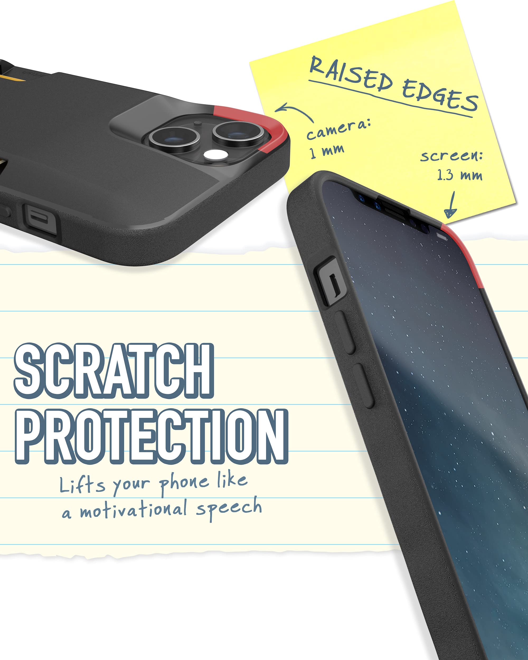 Smartish iPhone 13 Wallet Case - Wallet Slayer Vol. 1 [Slim + Protective] Credit Card Holder - Black Tie Affair