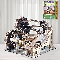 3D Wooden Puzzles for Adults，Electric Automatic Wooden Marble Run Model Building Kits, 3D Puzzles for Adults &Teens Gifts, Mechanical Mrble Roller Coaster Gifts for Birthday,Holiday