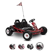 Radio Flyer Ultimate Go-Kart for 2, 24 Volt Outdoor Ride On Toy, Go Kart for Kids Ages 3-8, Large, Red
