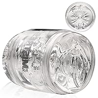 Mistress Double Shot Pussy & Ass Stroker for Men & Couples. See-Through Design, Soft and Stretchy Material, Textured Inner Tunnel. Double Entry, Open-Ended Design for Easy Clean Up. 1 Piece, Clear