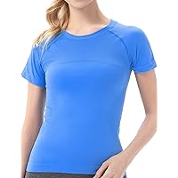 MathCat Workout Shirts for Women Short Sleeve Seamless Yoga Athletic Tees Sports Breathable Gym Athletic Tops