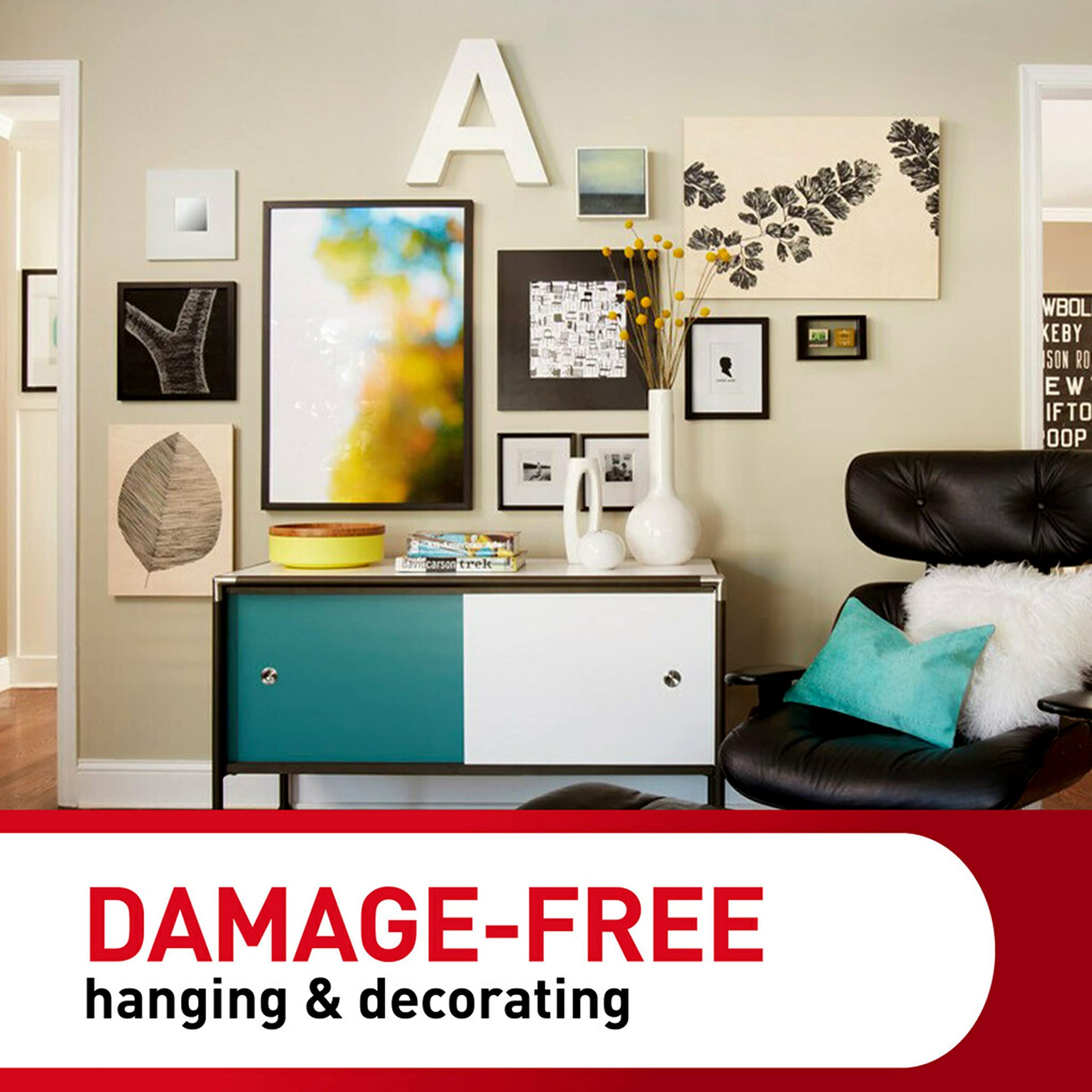 Command Universal Frame Hangers, Damage Free Hanging Picture Hangers, Frame Hanger for Hanging Dorm Room Decorations, 3 Metal Picture Frame Hangers and 8 Large Command Strips