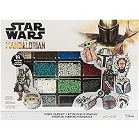 Perler Star Wars' The Mandalorian Fused Bead Kit with 14 Unique Patterns, Finished Project Sizes Vary, Multicolor 4579 Pieces