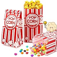 GUANFU Paper Popcorn Bags Bulk - 1oz Popcorn Bags Individual Servings Popcorn Machine Supplies for Movie Night Carnival Theme Party Disposable Pop Corn Snack Bag for Theater Style Popcorn Maker(300)