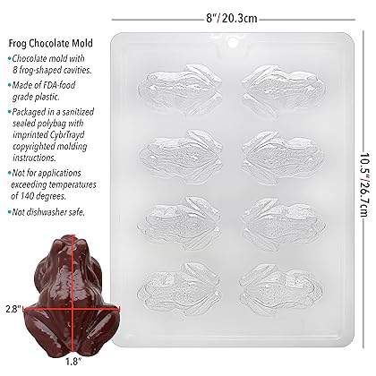 CybrTrayd Life Of Party Molds A126 Frog Animal Chocolate Candy Mold
